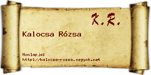 Kalocsa Rózsa névjegykártya